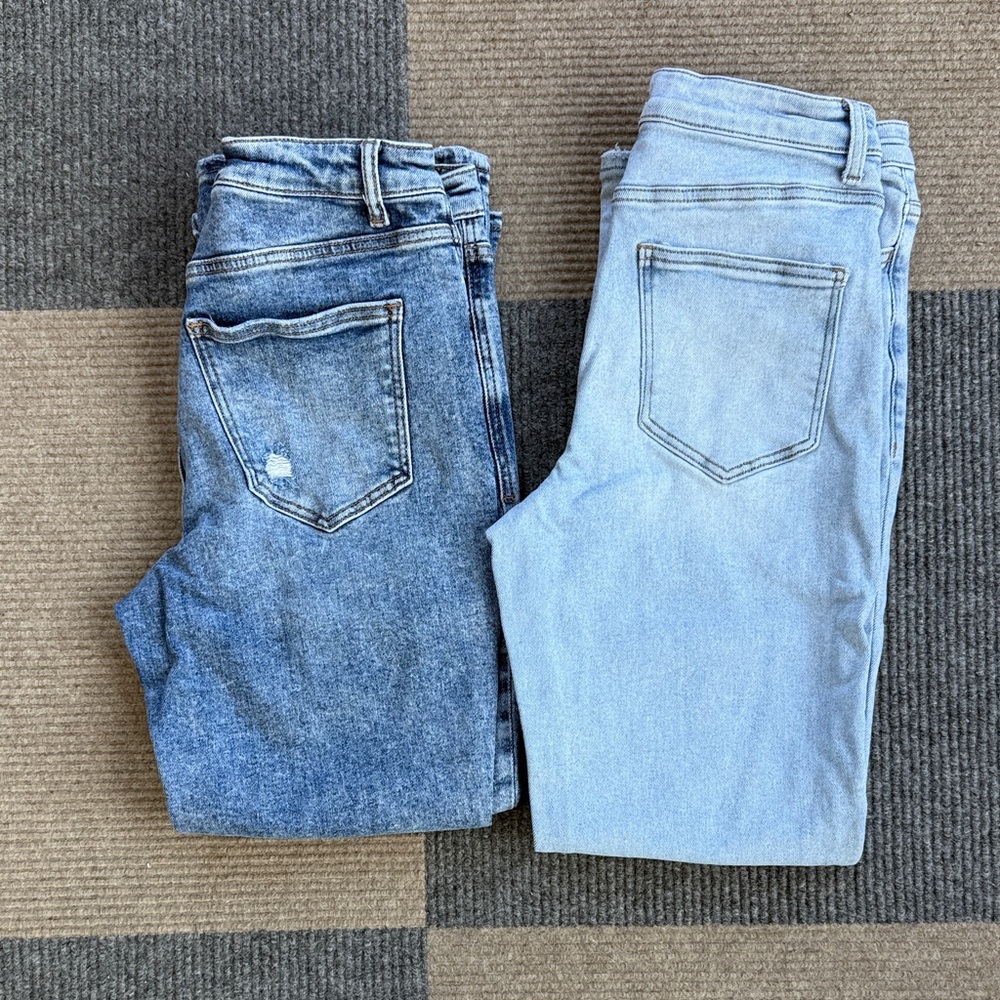 Willow & Root Cropped Blue Jeans
